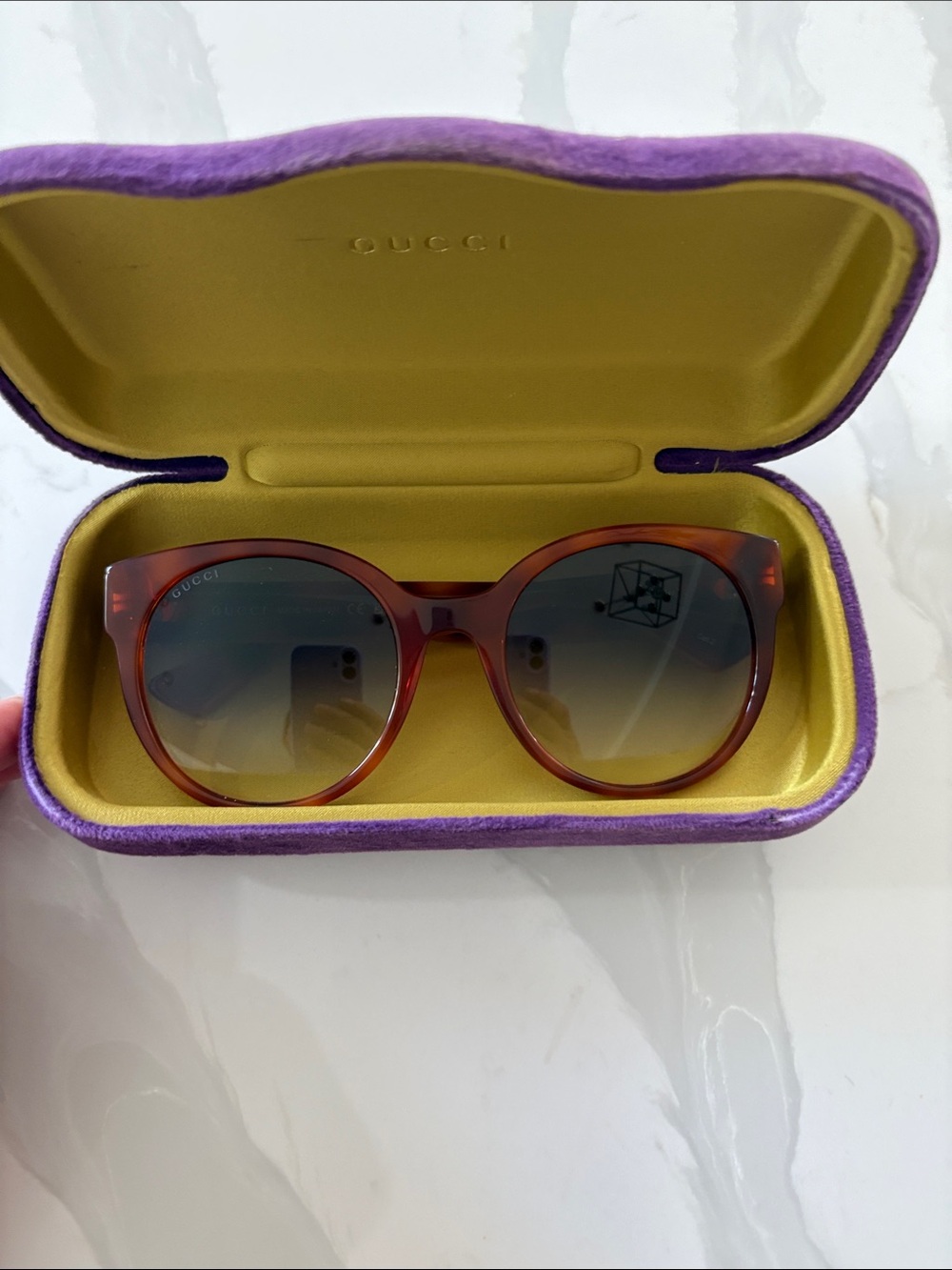 Gucci Women's Tortoiseshell Round Sunglasses Gucci GG0035SN sun glasses brown